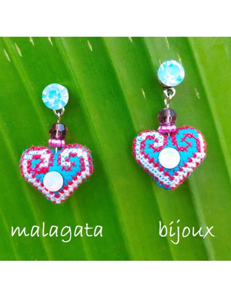 Pendientes Corazón de Algodón
