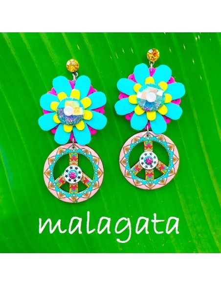 Pendientes  Flor en Paz