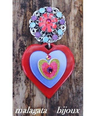 Broche Triple Corazón